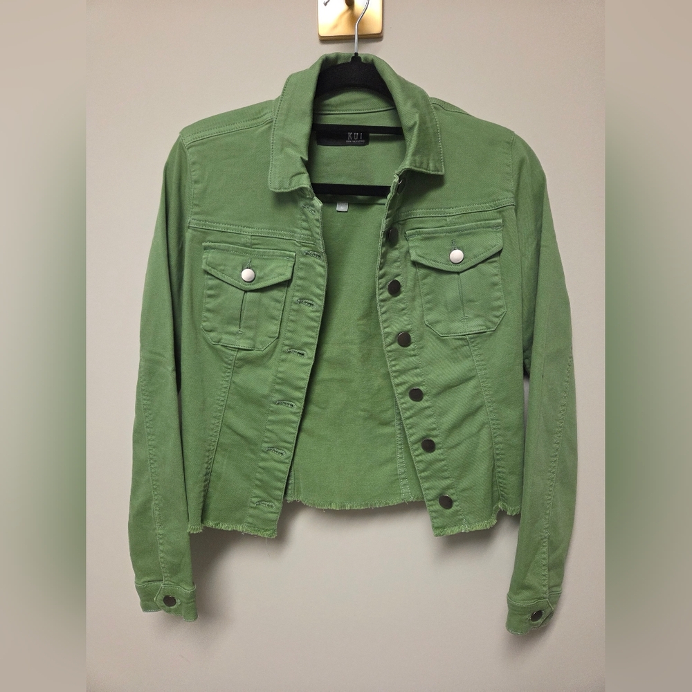 Kut from the Kloth Green Jean Jacket